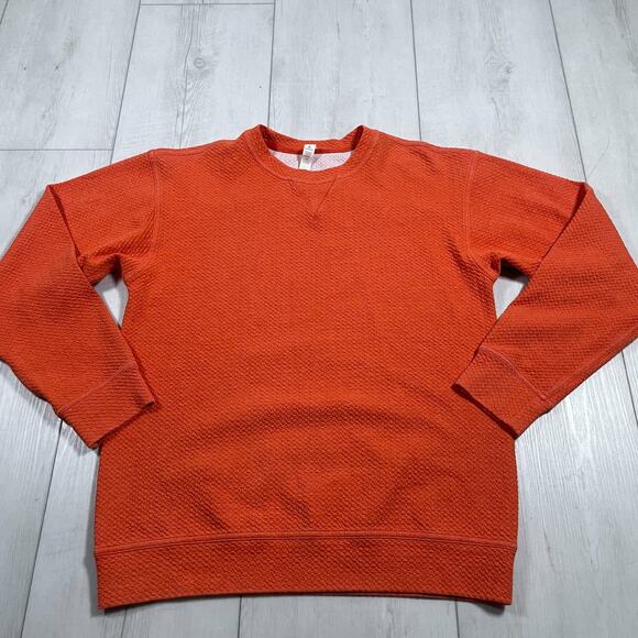 Lululemon All Yours Crew Sweatshirt Womens 6 Orange Heathered Brick Bubble Dot - Picture 1 of 12